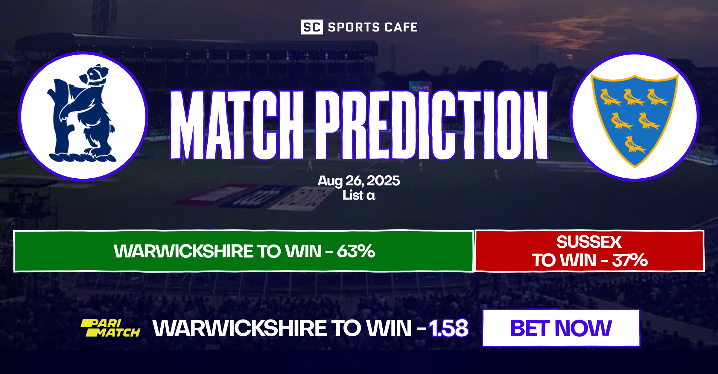 Warwickshire vs Sussex